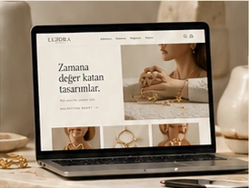 Takı markası e-ticaret sitesi konsepti